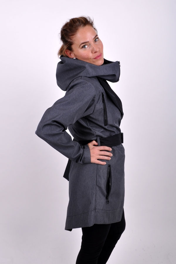 LineariX coat grey / black