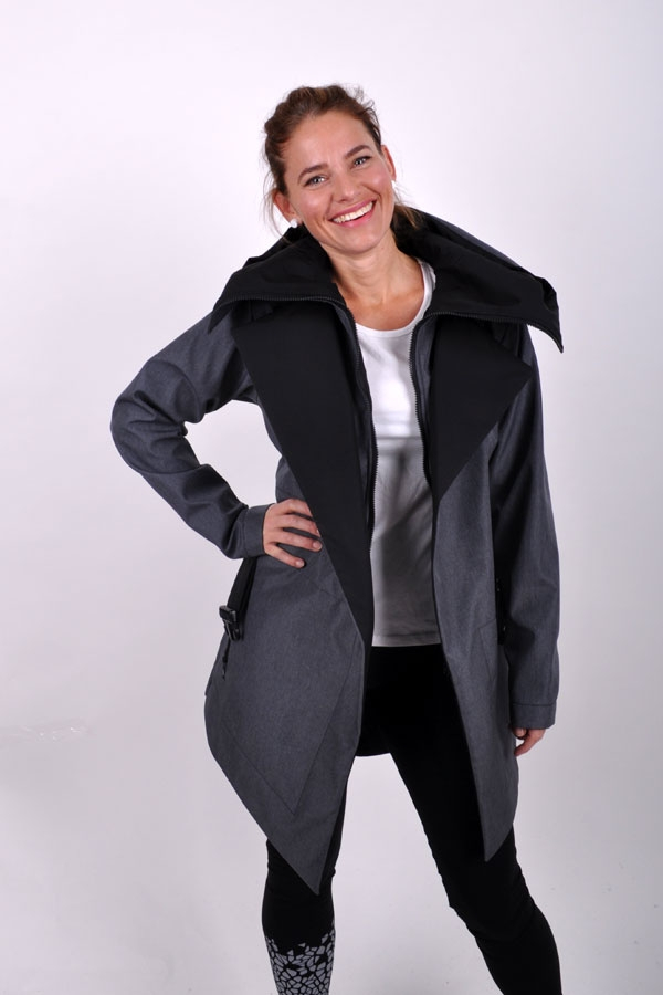 LineariX coat grey / black