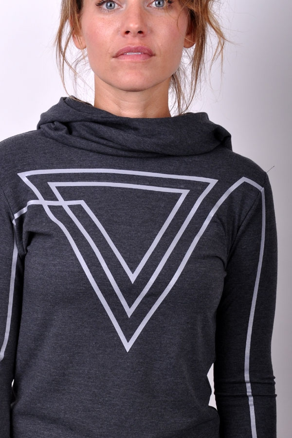 TriangliX hoody dress grey