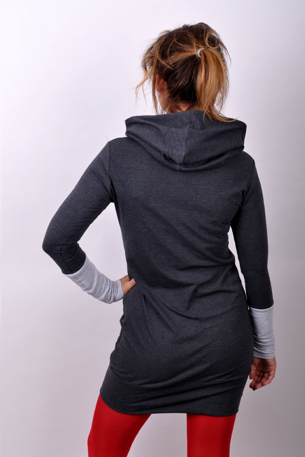 TriangliX hoody dress grey