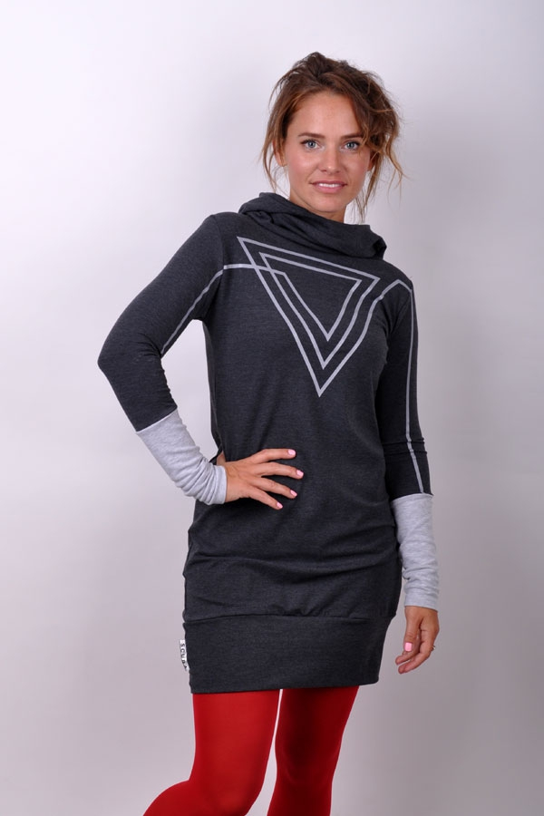 TriangliX hoody dress grey